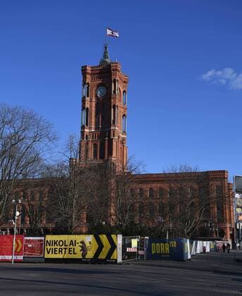Berlin in der Phase der Coronavirus-Krise, im Bild: Rotes Rathaus, 21.03. 2020, Copyright: xMatthiasxKochx