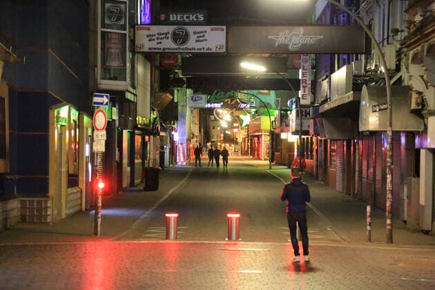 Hamburg the 21 02 2020 Nothing going on, Friday on the Reeperbahn at half past midnight The neighborhood was
