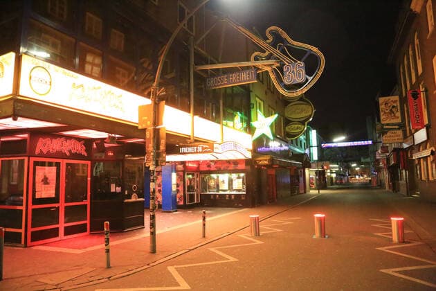 Hamburg the 21 02 2020 Nothing going on, Friday on the Reeperbahn at half past midnight The neighborhood was