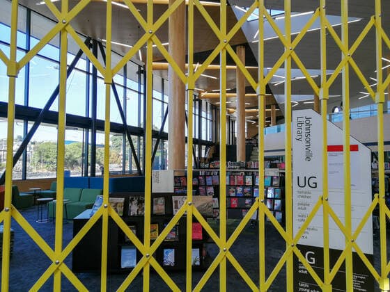 (200322) -- WELLINGTON, March 22, 2020 -- A library is seen closed in Wellington, New Zealand, March 22, 2020. New Zealand reported 14 new cases of COVID-19 on Sunday, bringing the total number of confirmed cases to 66. The country is at COVID-19 alert level two. ) NEW ZEALAND-WELLINGTON-ALERT SYSTEM-LEVEL TWO GuoxLei 