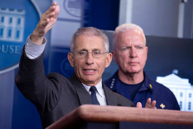 Director of the National Institute of Allergy and Infectious Diseases at the National Institutes of Health Dr. Anthony Fauci makes remarks on the Coronavirus crisis in the Brady Press Briefing Room of the White House in Washington, DC on Saturday, March 21, 2020. Copyright: xStefanixReynoldsx