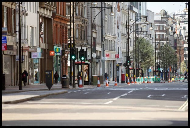 . 22 03 2020. London, United Kingdom. Ongoing Coronavirus Crisis. Deserted Oxford Street during Coronavirus crisis.  xMartynxWheatleyx xi-Imagesx IIM-20944-0013