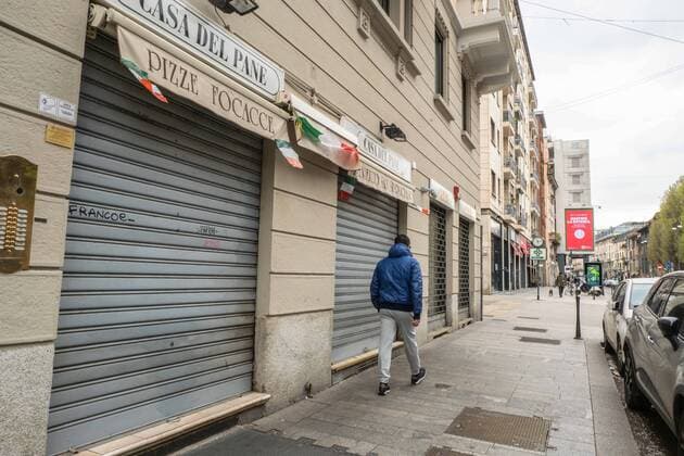Coronavirus Covid 19 emergency - Bakeries and delicatessens closed after the tightening of the decree, Milan In the photo: The bakery The house of bread in corso garibaldi (Francesco Bozzo Fotogramma, Milan - 2020-03-22) p.s. la foto e utilizzabile nel rispetto del contesto in cui e stata scattata, e senza intento diffamatorio del decoro delle persone rappresentate  Copyright: xFrancescoxBozzox xFOTOGRAMMAx