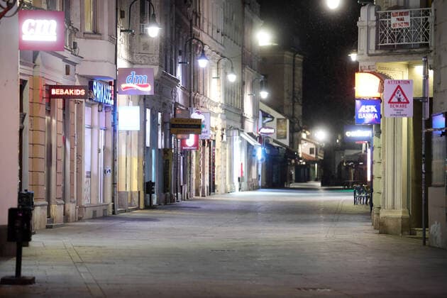 Coronavirus - Curfew in Bosnia and Herzegovina 22.03.2020., Sarajevo, Bosnia and HerHerzegovina - The Bosnian government has declared a mandatory night curfew from 18:00 to 05:00, with residents of age 65 and above permanently banned from leaving their homes. ArminxDurgut PIXSELL