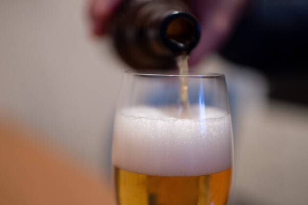 Germany 15 03 2020 Feature Everyday life A beer is poured into a beer glass , Germany
