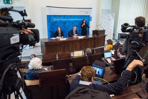 Health Corona Virus Robert Koch Institute Due to the corona crisis, the Robert Koch Institute, an independent German federal authority for infectious diseases, holds a daily press briefing to inform the public about the course of the virus epidemic and countermeasures, Deputy Press Spokesperson