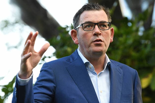 DANIEL ANDREWS PRESSER, Victorian Premier Daniel Andrews addresses the media at the State Parliament of Victoria, Melbourne, Monday, March 23, 2020. Andrews has announced a 500 officer taskforce to enforce coronavirus rules and is bringing forward school holiday s beginning tomorrow. ( NO ARCHIVING, EDITORIAL USE ONLY, NO USE IN BOOKS WITHOUT CONSENT MELBOURNE VIC AUSTRALIA  Copyright: xJAMESxROSSx 20200323001458833844