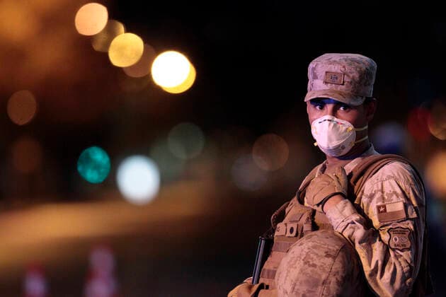 Santiago, 22 March 2020 Coronavirus pandemic curfew Jonnathan Oyarzun Aton Chile, Santiago Chile Aton 406693  Copyright: JONNATHANxOYARZUN ATONxCHILE