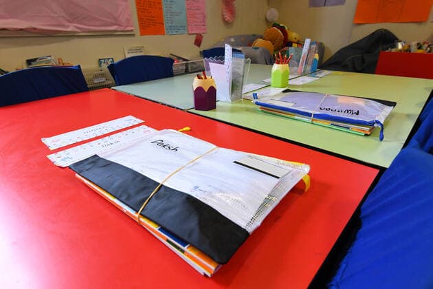 COVID19 VIC SCHOOL CLOSURES, Students belongings are seen at a Primary School in Melbourne s inner north, Monday, March 23, 2020. Victorian Premier Daniel Andrews has brought forward school holidays as a measure to slow the rapid spreading Covid-19 virus through the state. ( NO ARCHIVING, EDITORIAL USE ONLY, NO USE IN BOOKS WITHOUT CONSENT MELBOURNE VIC AUSTRALIA  Copyright: xJAMESxROSSx 20200323001458878850