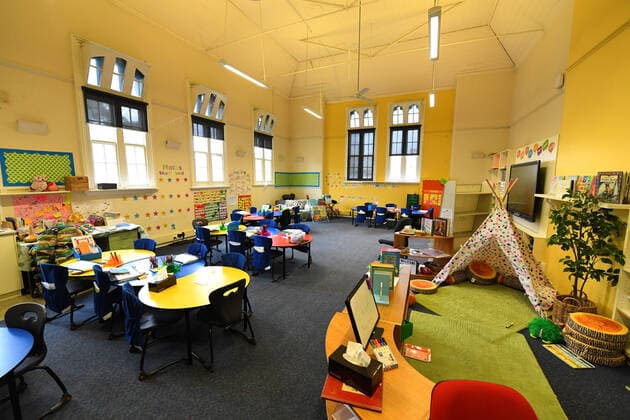 COVID19 VIC SCHOOL CLOSURES, General view of a class room at a primary school in Melbourne s inner north, Monday, March 23, 2020. Victorian Premier Daniel Andrews has brought forward school holidays as a measure to slow the rapid spreading Covid-19 virus throughout the state. ( NO ARCHIVING, EDITORIAL USE ONLY, NO USE IN BOOKS WITHOUT CONSENT MELBOURNE VIC AUSTRALIA  Copyright: xJAMESxROSSx 20200323001458879446