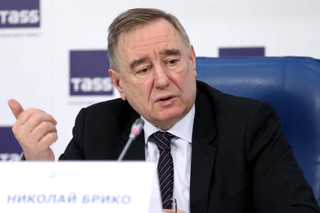 MOSCOW, RUSSIA - MARCH 23, 2020: Nikolai Briko, head of the Epidemiology and Evidence Based Medicine Department at the Sechenov First Moscow State Medical University, chief non-staff epidemiologist at the Russian Healthcare Ministry, during a live broadcast at the Future of Russia. National Projects portal. Anton Novoderezhkin TASS  TS0D315A