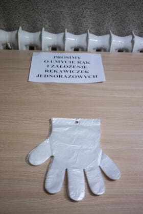 Complementary local elections are held in some places in Poland despite the coronavirus outbreak Despite the coronavirus outbreak in some places in Poland complementary local elections are held on March 22, 2020. Picture taken on March 22, 2020 in Wierzchlas, Poland EN_01421356_0037 