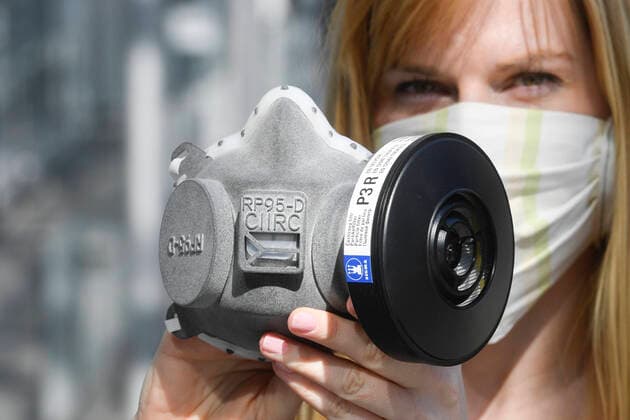 The Czech Technical University (CVUT) in Prague can start manufacturing up to 10,000 respirators with the strongest protection a day and it will start supplying them to the teaching hospitals as of next week, Alena Novakova, Press Manager of The Czech Technical University (CVUT) said in Prague, Czech Republic, March 22, 2020. The CVUT experts have developed a respirator on a 3D printer. The special filter lasts for about a week. This is an even stronger protection than the FFP3 respirators. (CTKxPhoto MichalxKamaryt) CTKPhotoP202003230468401 KMT 05
