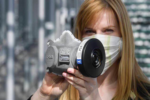 The Czech Technical University (CVUT) in Prague can start manufacturing up to 10,000 respirators with the strongest protection a day and it will start supplying them to the teaching hospitals as of next week, Alena Novakova, Press Manager of The Czech Technical University (CVUT) said in Prague, Czech Republic, March 22, 2020. The CVUT experts have developed a respirator on a 3D printer. The special filter lasts for about a week. This is an even stronger protection than the FFP3 respirators. (CTKxPhoto MichalxKamaryt) CTKPhotoP202003230469401 KMT 06