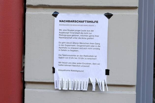 Maximilianstrasse, neighbourhood assistance, Corona, Augsburg, exit restriction, 23 03 2020 Augsburg Bavaria Germany Copyright: xkolbert-press ChristianxKolbertx
