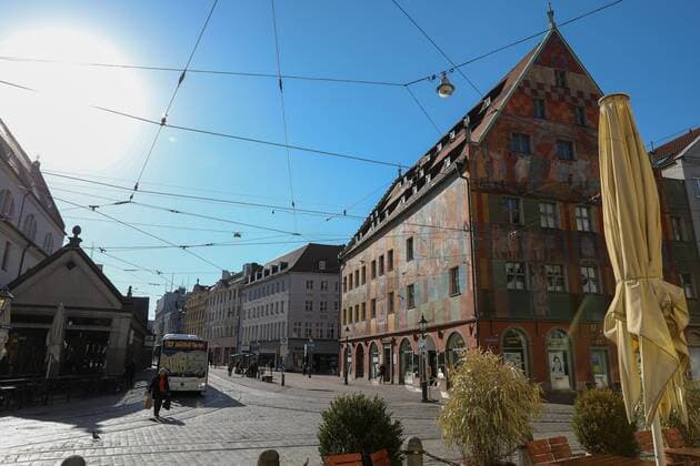 Moritzplatz, Weberhaus, Corona, Augsburg, exit restriction, 23 03 2020 Augsburg Bavaria Germany Copyright: xkolbert-press ChristianxKolbertx