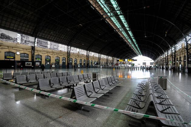 March 23, 2020, Valencia, VALENCIA, SPAIN: Illustration, General views of the North Station, Valencia during the second week after the Government declared the state of alarm in Spain and recommended people to stay at home to fight coronavirus COVID-19 on March 23, 2020 in Valencia, Spain Valencia SPAIN - ZUMAa181 20200323_zaa_a181_094 Copyright: xIvanxTerronx