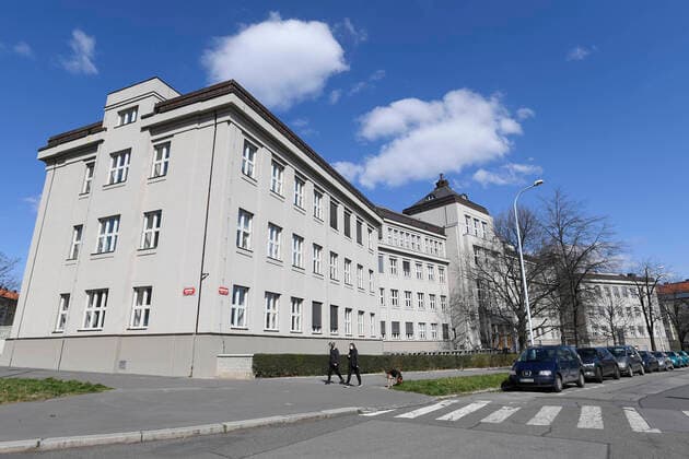 Building of Institute of Organic Chemistry and Biochemistry of the Czech Academy of Sciences (IOCB Prague) is seen on March 23, 2020, in Prague, Czech Republic. (CTKxPhoto OndrejxDeml) CTKPhotoP202003230492601 dml 002K