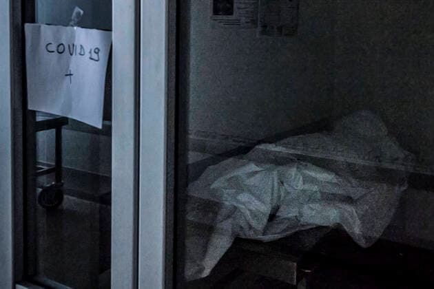 Cremona. Morgue of the Cremona Hospital deaths due to COVID19 Coronavirus (Carlo Cozzoli Fotogramma, Cremona - 2020-03-23) p.s. la foto e utilizzabile nel rispetto del contesto in cui e stata scattata, e senza intento diffamatorio del decoro delle persone rappresentate  Copyright: xCarloxCozzolix xFOTOGRAMMAx