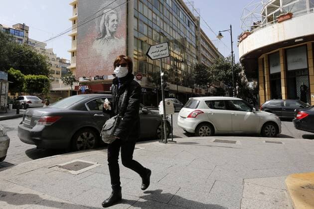 March 23, 2020, Beirut, Lebanon: Lebanese woman wearing a mask as a means of protection against the coronavirus COVID-19. For most people, the new coronavirus causes only mild or moderate symptoms. For some it can cause more severe illness Beirut Lebanon - ZUMAews 20200323_mda_ap3_121 Copyright: xMarwanxTahtahx