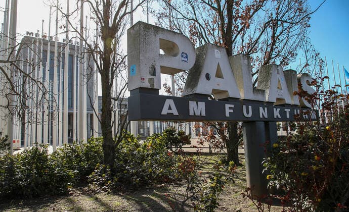 Palais am Funkturm Berlin, 23 03 2020, Exhibition Grounds Logo Palais am Funkturm Berlin Berlin Germany Palais am Funkturm