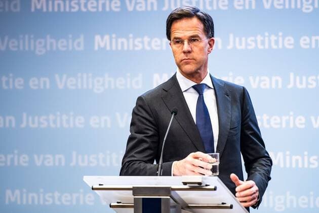 DEN HAAG, 23-03-2020, New measures for the coronavirus in the Netherlands presented during a press conference by Minister President minister Algemene Zaken Mark Rutte, Minister voor Medische Zorg en Sport Martin van Rijn, Viceminister President en Minister van Volksgezondheid, Welzijn en Sport Hugo de Jonge and Minister van Justitie en Veiligheid Ferdinand Grapperhaus. New measures announched for coronavirus  x7573192x Copyright:
