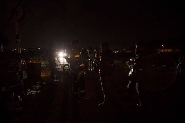 March 23, 2020, Battir, Bethlehem, West Bank: Palestinian Emergency Comittie members of the Western Countryside of Bethlehem while making a checkpoint to reduce the unnecessary movement in their effort to reduce the spread of COVID-19 in the area, which isn t under Palestinian security control according to Oslo accord between PLO & Israel. Battir, Bethlehem West Bank - ZUMAb133 20200323_zap_b133_004 Copyright: xMustafaxBaderx