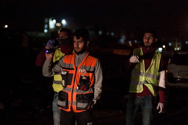 March 23, 2020, Battir, Bethlehem, West Bank: Palestinian Emergency Comittie members of the Western Countryside of Bethlehem while making a checkpoint to reduce the unnecessary movement in their effort to reduce the spread of COVID-19 in the area, which isn t under Palestinian security control according to Oslo accord between PLO & Israel. Battir, Bethlehem West Bank - ZUMAb133 20200323_zap_b133_006 Copyright: xMustafaxBaderx