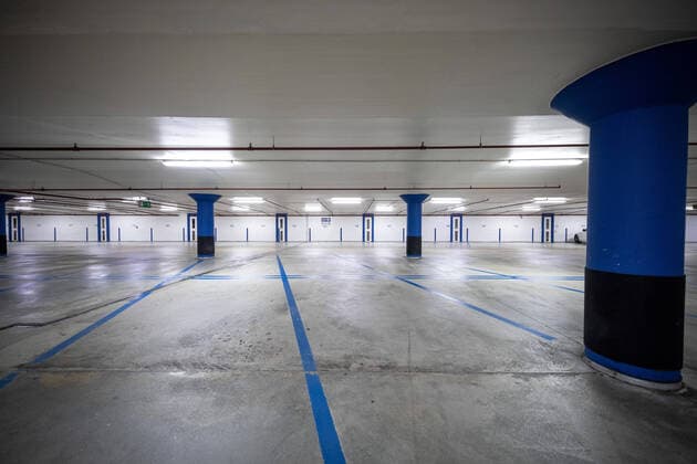 The multi-storey car park Alte Oper in Frankfurt during the Corona crisis Frankfurt at rush hour