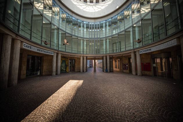 Schirn Museum Frankfurt during the rush hour