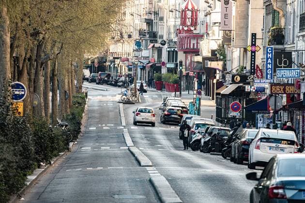 Atmosphere in the streets of Montmartre, after the head of state ordered people to stay home to stop the spread of Covid-19, on monday March 23, 2020, in Paris, France  Copyright: xChristophexMorinx