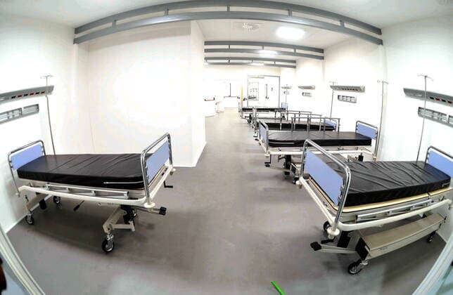 Milan intensive care room module under construction at the Milan fair at the hospital under construction for the Coronavirus Editorial Usage Only  Copyright: xMaurizioxMaulex xIPAx