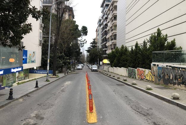View of Istanbul™s shopping street Bagdat¦ As 20 million city Istanbul is getting empty, the number of infected people increased to 1525 people and 37 deaths. Copyright: TolgaxAdanali 16704554