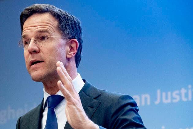 March 23, 2020, The Hague, Netherlands: Prime Minister Mark Rutte speaks during a press conference about COVID-19 threats in The Hague..Netherlands Health Ministry recorded a total of 4,749 infections, 213 deaths and 2 recovered since the beginning of the outbreak. The Hague Netherlands - ZUMAs197 20200323_zaa_s197_130 Copyright: xNielsxWenstedtx