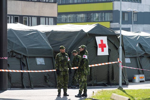 200324 A field hospital will be built at the Eastern Hospital on March 24, 2020 in Gothenburg,  Copyright: MATHIASxBERGELD 47092219st