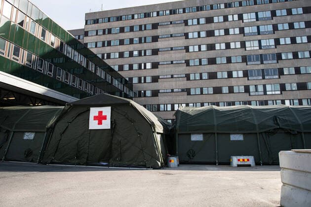 200324 A field hospital will be built at the Eastern Hospital on March 24, 2020 in Gothenburg,  Copyright: MATHIASxBERGELD 47092232st