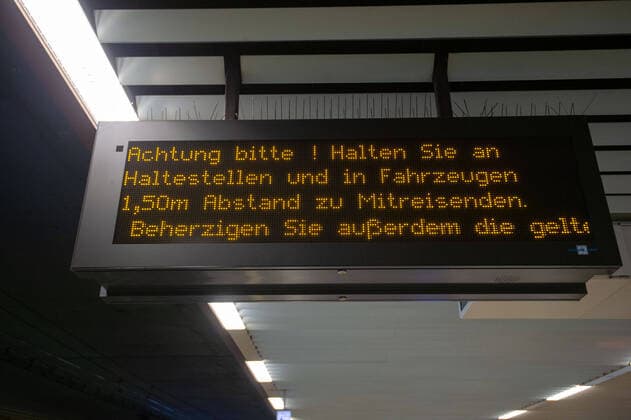 Coronavirus COVID 19 Stuttgart public transport The SSB has changed its timetables from today to the Sunday timetable Stuttgart Mitte Baden Württemberg Germany Copyright: xLeif-HendrikxPiechowskix