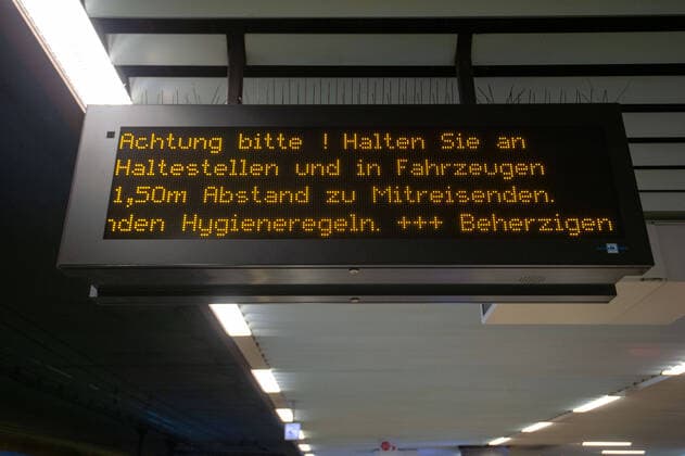 Coronavirus COVID 19 Stuttgart public transport The SSB has changed its timetables from today to the Sunday timetable Stuttgart Mitte Baden Württemberg Germany Copyright: xLeif-HendrikxPiechowskix
