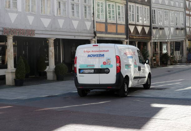 Pharmacy delivery vehicle seen in Wolfenbuettel Wolfenbuettel