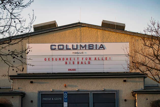 Health for all, see you soon at the Columbia Hall in Berlin on 24 March 2020 To slow down the spread of the coronavirus COVID 19, the federal and state governments decided to impose further restrictions After museums, theatres, sporting even
