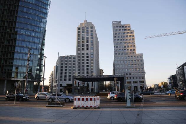 View of the Ritz Carlton at Potsdamer Platz during the Corona Pandemic on 24 03 2020 in Berlin