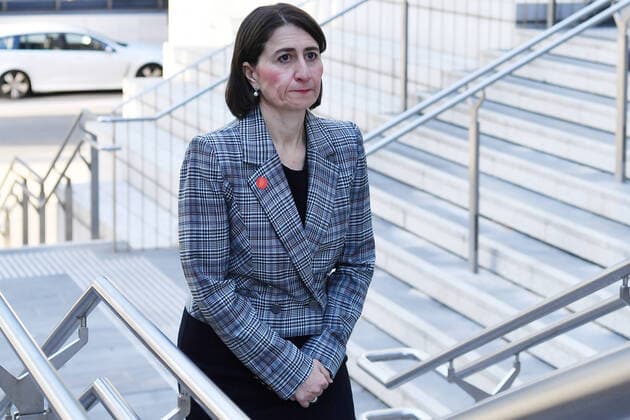 GLADYS BEREJIKLIAN PRESSER, NSW Premier Gladys Berejiklian arrives for a press conference to update media on COVID-19 in Sydney, Wednesday, March 25, 2020. Australia will be placed into an even tighter lockdown from midnight on Wednesday night as governments desperately try to slow the spread of the coronavirus. ( NO ARCHIVING, EDITORIAL USE ONLY, NO USE IN BOOKS WITHOUT CONSENT SYDNEY NSW AUSTRALIA  Copyright: xDEANxLEWINSx 20200325001459219658