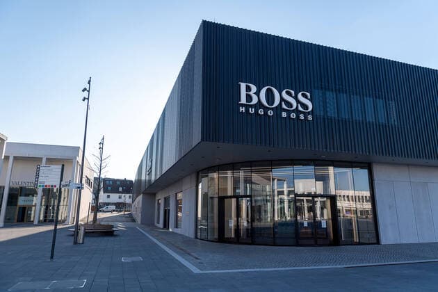 Metzingen theme picture Corona Virus, Outletcity Metzingen, ghost town, people empty, 24 03 2020 Hugo Boss Platz 1, Hugo Boss Megastore, theme picture Corona Virus, Outletcity Metzingen, ghost town, people empty, 24 03 2020, Copyright: xEibner-Pressefoto SaschaxWaltherx EP_swa