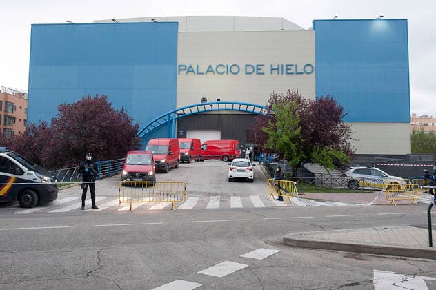 The Ice Palace in Madrid turned into an emergency morgue during the health crisis due to the Covid-19 virus pandemic - Coronaviruss. March 24,2020. (2020032419)