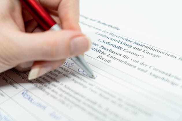 25 03 2020, Berlin, Germany, CEF Application for an emergency aid programme of the Bavarian Ministry of Economic Affairs in the wake of the corona crisis