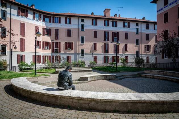 Milan - life in apartment buildings at the time of the Coronavirus Editorial Usage Only  Copyright: xx xIPAx