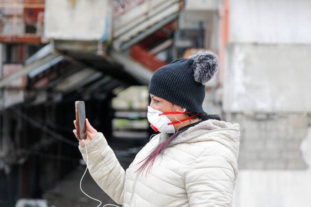 March 25, 2020, Naples, CAMPANIA, ITALY: 3 25 2020 Naples, in the northern suburbs of the Scampia district, the carabinieri weapon checks for quarantine to combat the pandemic of the covid-19 virus Naples ITALY - ZUMAs236 20200325_zap_s236_089 Copyright: xFabioxSassox