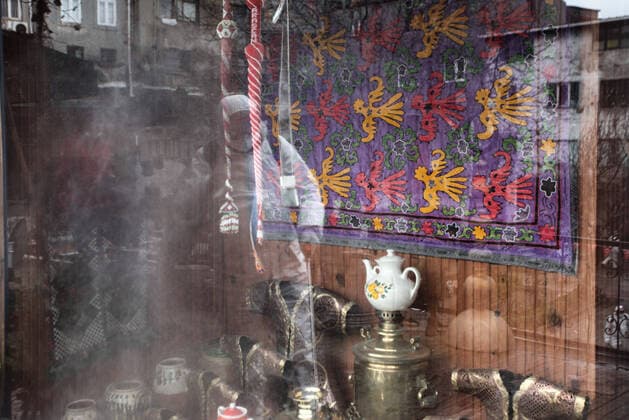 Staff members disinfect historical Grand Bazaar, in Istanbul, Turkey, on March 25, 2020. Turkey has confirmed 44 death and 1,874 positive cases of the coronavirus infection in the country. ( Copyright: CanxOzerx-xDepoxPhotos 16705189