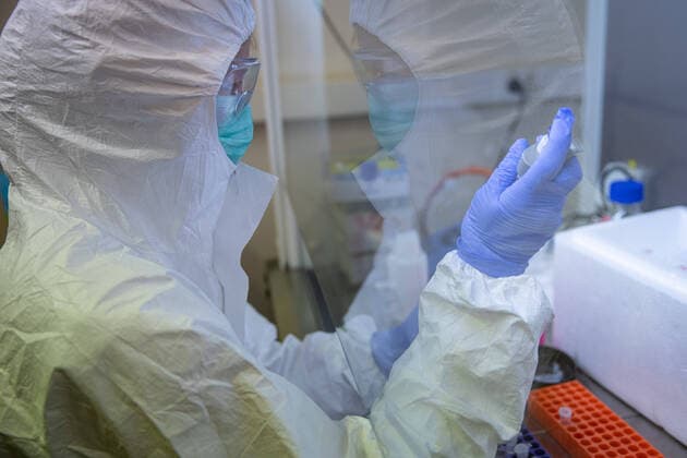 The laboratry of the Institute of Bioorganic Chemistry, Polish Academy of Sciences where the tests for the coronavirus are verified The laboratry of the Institute of Bioorganic Chemistry, Polish Academy of Sciences where the tests for the coronavirus are verified on March 25, 2020 in Poznan, Poland EN_01421754_0016 