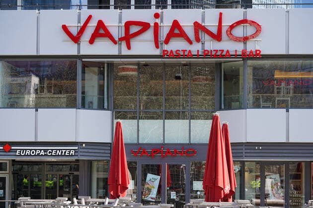 25.03.2020,Berlin,Deutschland,GER,die Stadt in Zeiten der Corona Pandemie, Vapiano Restaurant im Europa-Center. *** 25 03 2020,Berlin,Germany,GER,the city in times of the Corona Pandemic, Vapiano Restaurant in the Europa Center